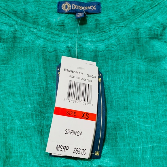 New Democracy oversized blouse green size XS (D) - Picture 5 of 6
